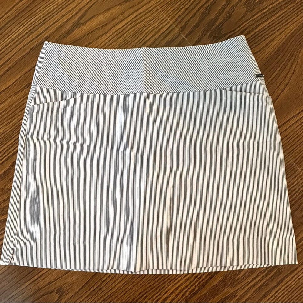 Striped Black and White Women's Skort